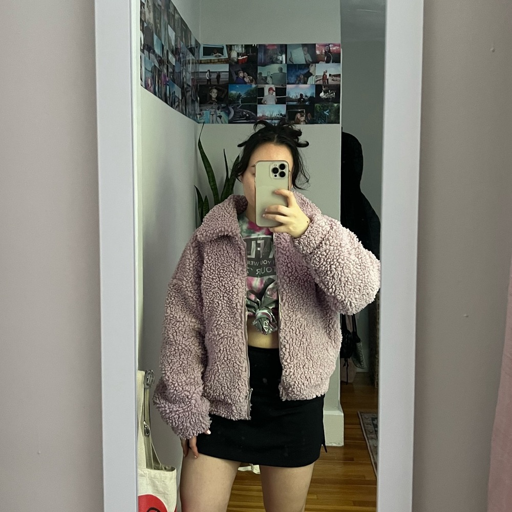 Purple Teddy Coat